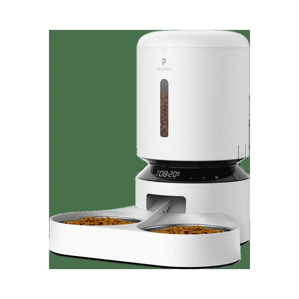 Petlibro Trinkbrunnen Granary Dual Feeder 5l Futter-/Wasserspender für Hunde/Katzen Weiß