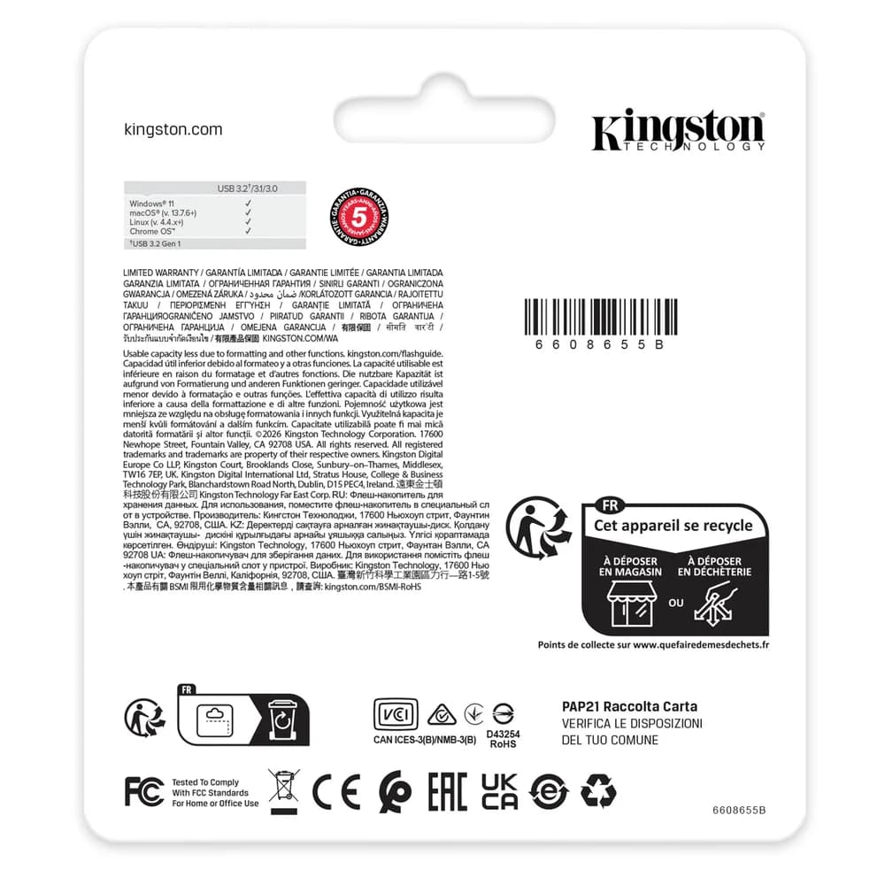 KINGSTON DataTraveler Kyson 128GB USB3.2 Gen2