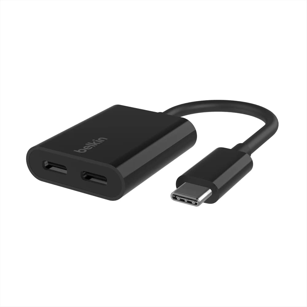 Belkin RockStar USB-C Audio- und Ladeadapter, schwarz F7U081btBLK