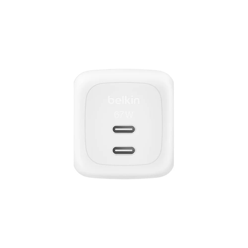Belkin Ladegerät Dual USB-C 67W PD + PPS ,weiß WCH020kqWH