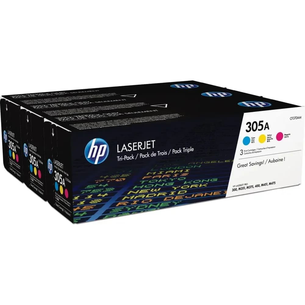 HP Toner 305A Triple-Pack