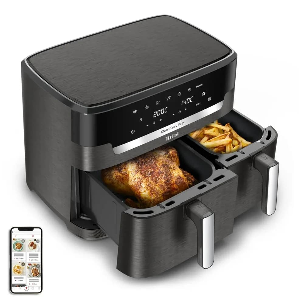 Tefal EY942H, Fritteuse, Grau