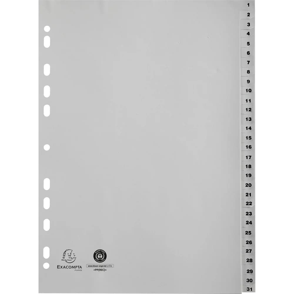 Exacompta Ordnerregister Vollformat 1-31 DIN A4