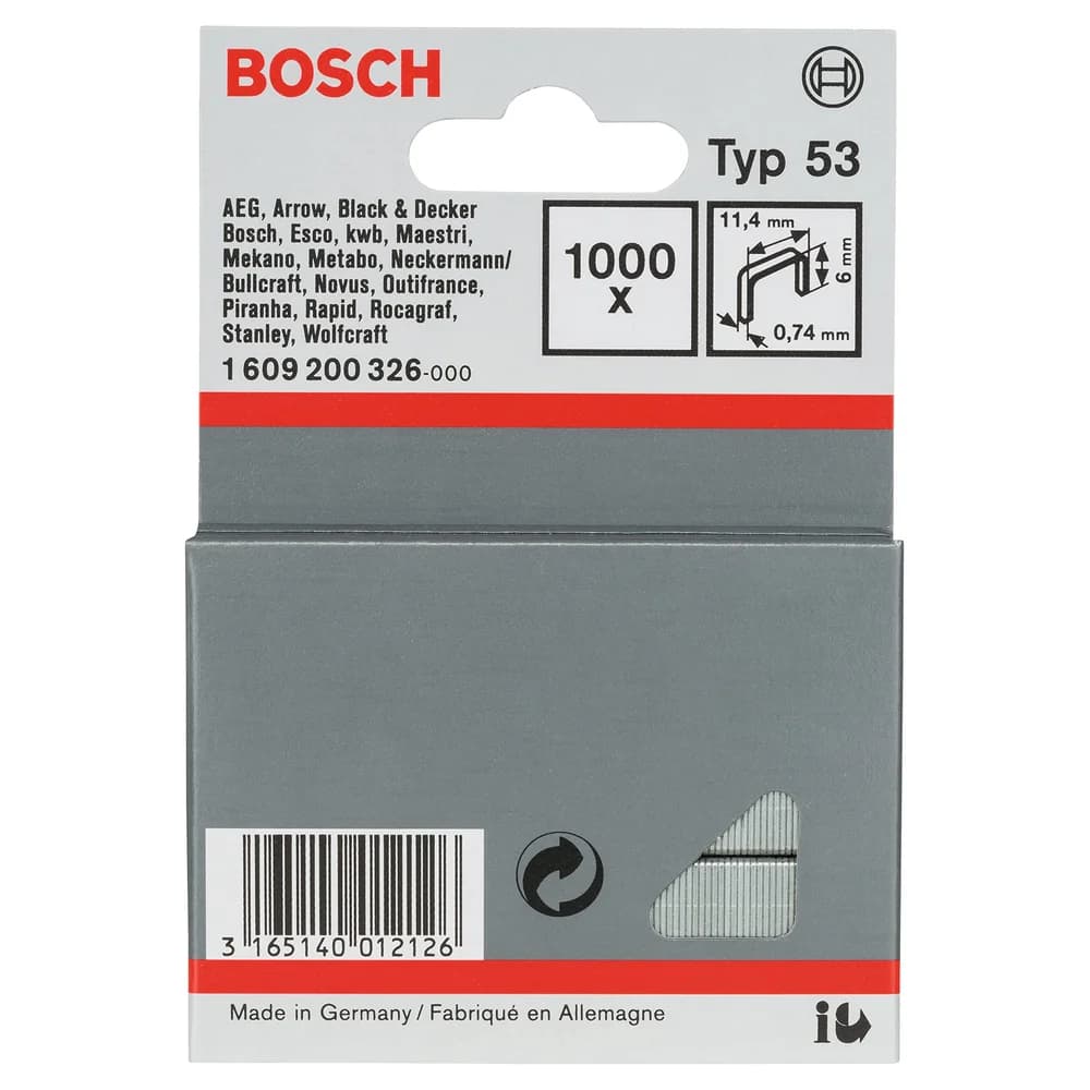 KLAMME TYPE 53 11.4X0.74X6MM 1000 STK