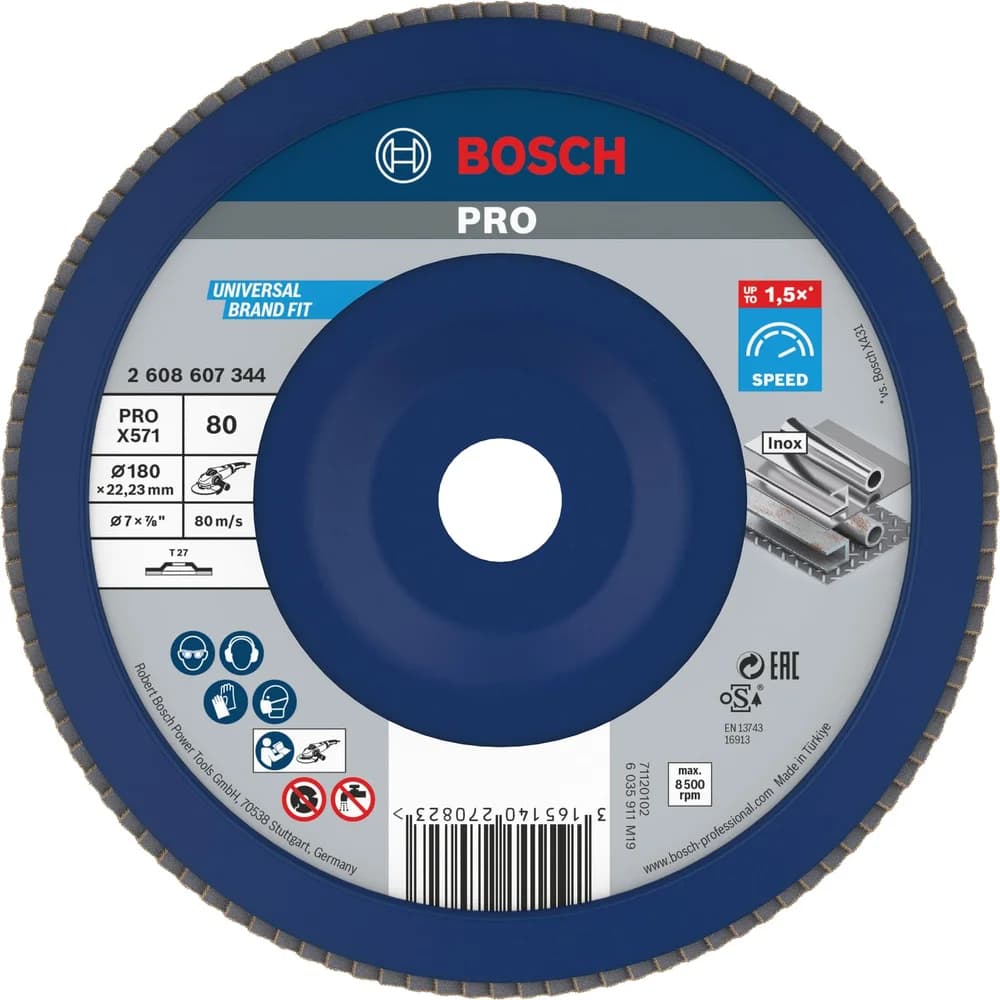 Bosch Power Tools Fächerschleifscheibe 2608607344