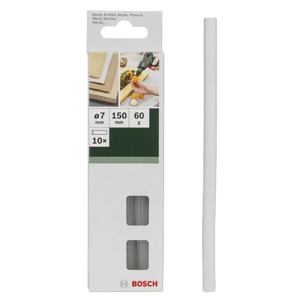 BOSCH 10er-Pack Heißklebesticks Cristal 7 mm transparent