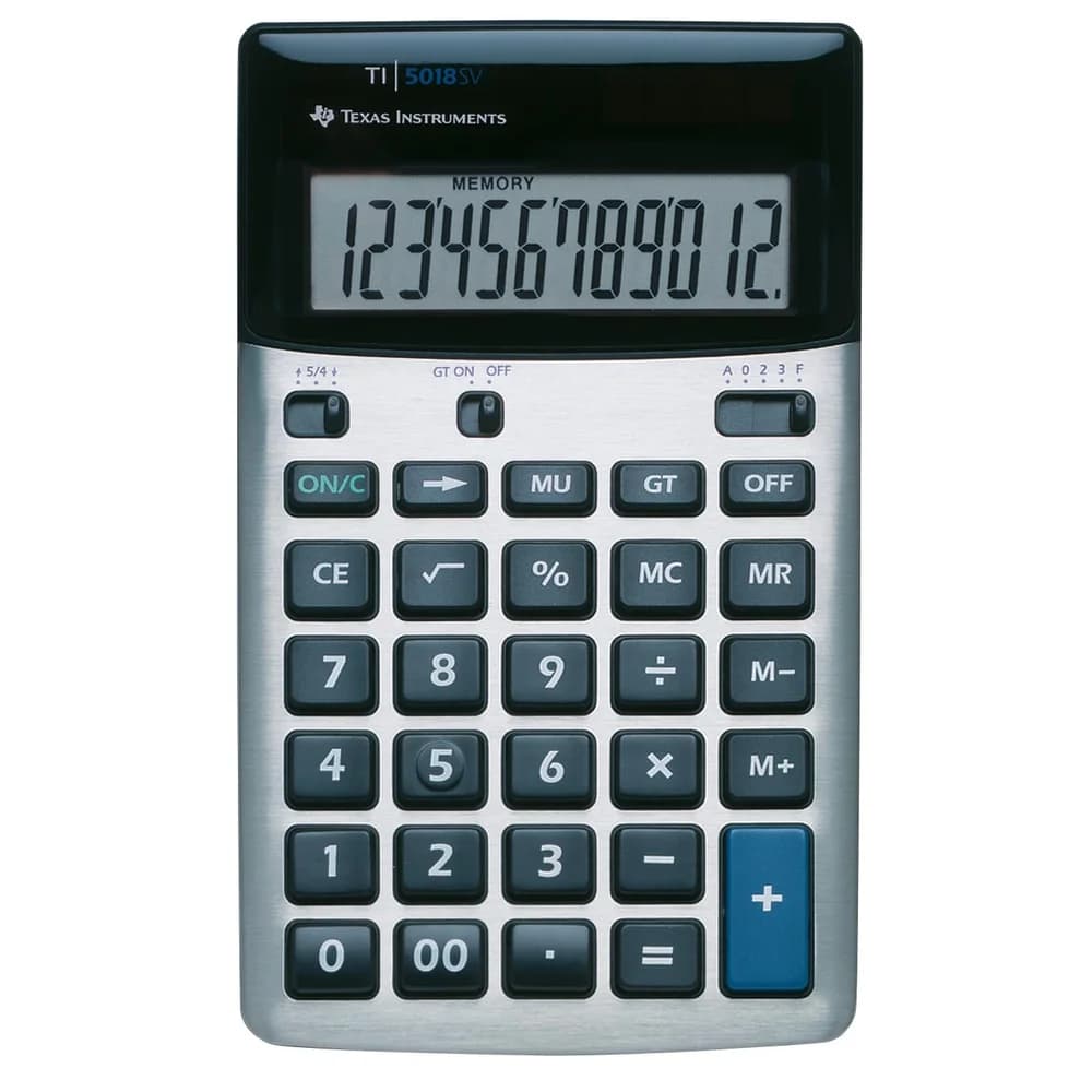 Texas Instruments Tischrechner TI-5018SV 105 mm Schwarz, Silber