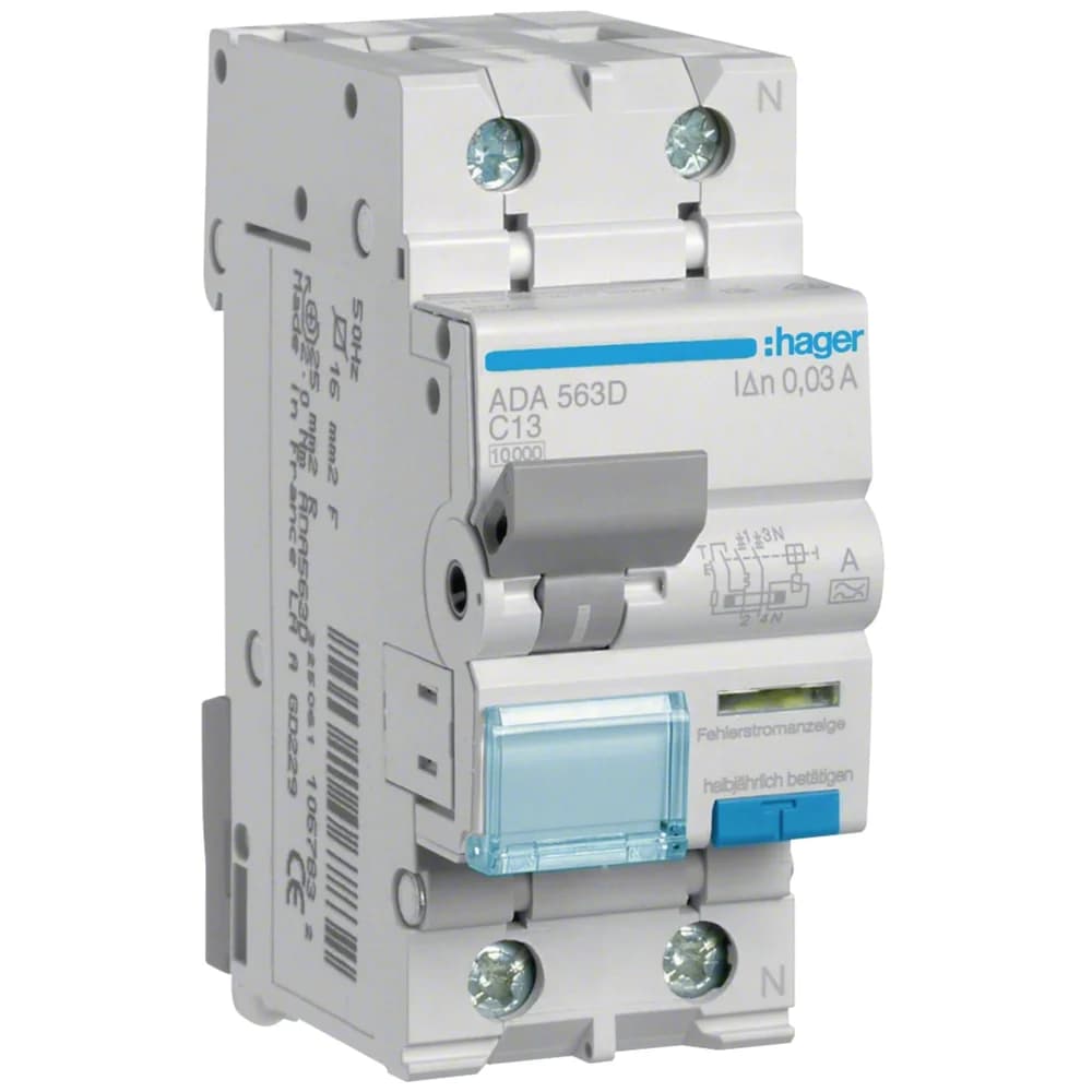 Hager FI/LS-Schalter ADA563D