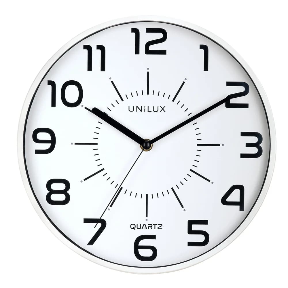 UNiLUX Wanduhr/Quarzuhr "POP", Durchmesser: 300 mm, weiß