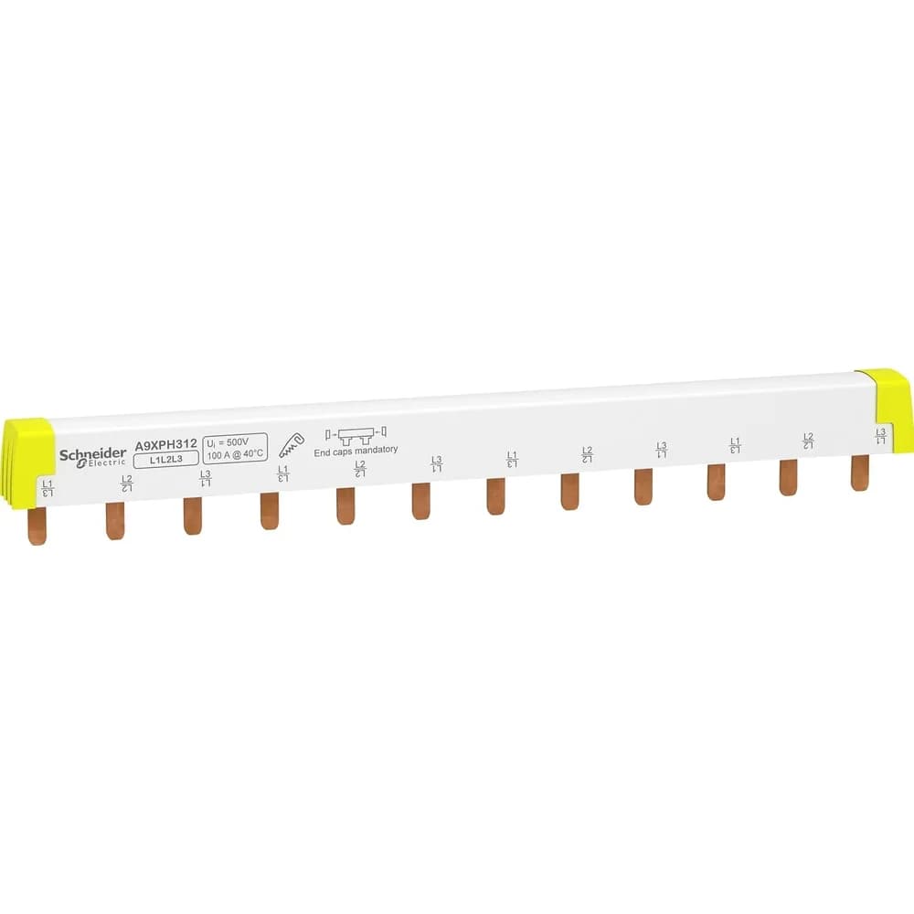 Comb busbar 3p 100a 12mod.
