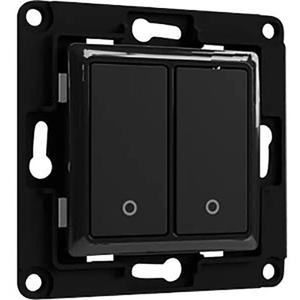 SHELLY WS2 B - Shelly Wall Switch, schwarz, 2-fach