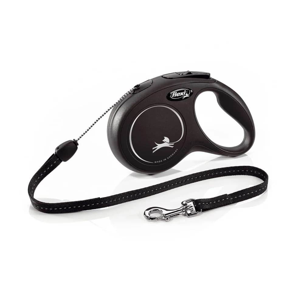 FLEXI New Classic S schwarz - 8m bis 12kg - Schnur
