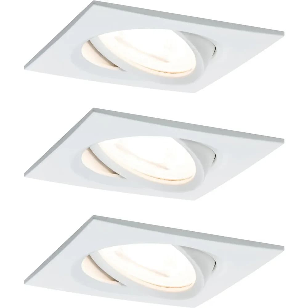 PAULMANN EBL Nova eck schw LED 3x6,5 GU10 Ws mt