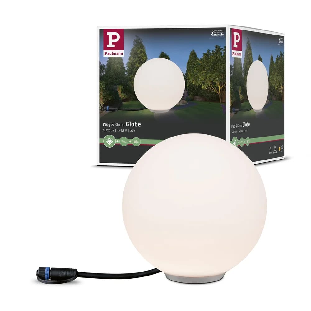 Paulmann Plug & Shine LED Lichtobjekt Globe - Weiß