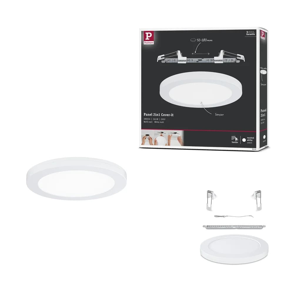 Paulmann LED Einbaupanel 2in1 Cover-it - Weiß