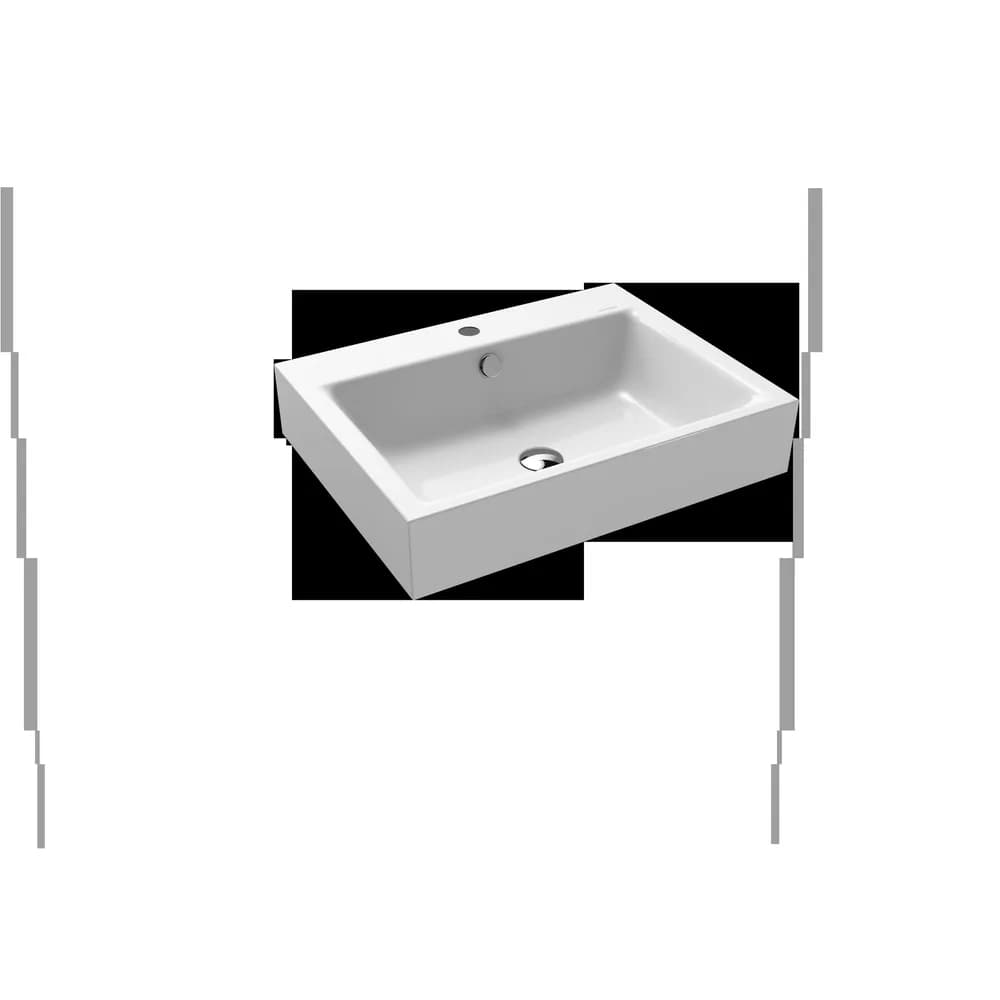 KALDEWEI PURO Wandwaschtisch 3164, 600x460x120mm, 901406013001, Ausführung: mit 1-er Hahnlochbohrung