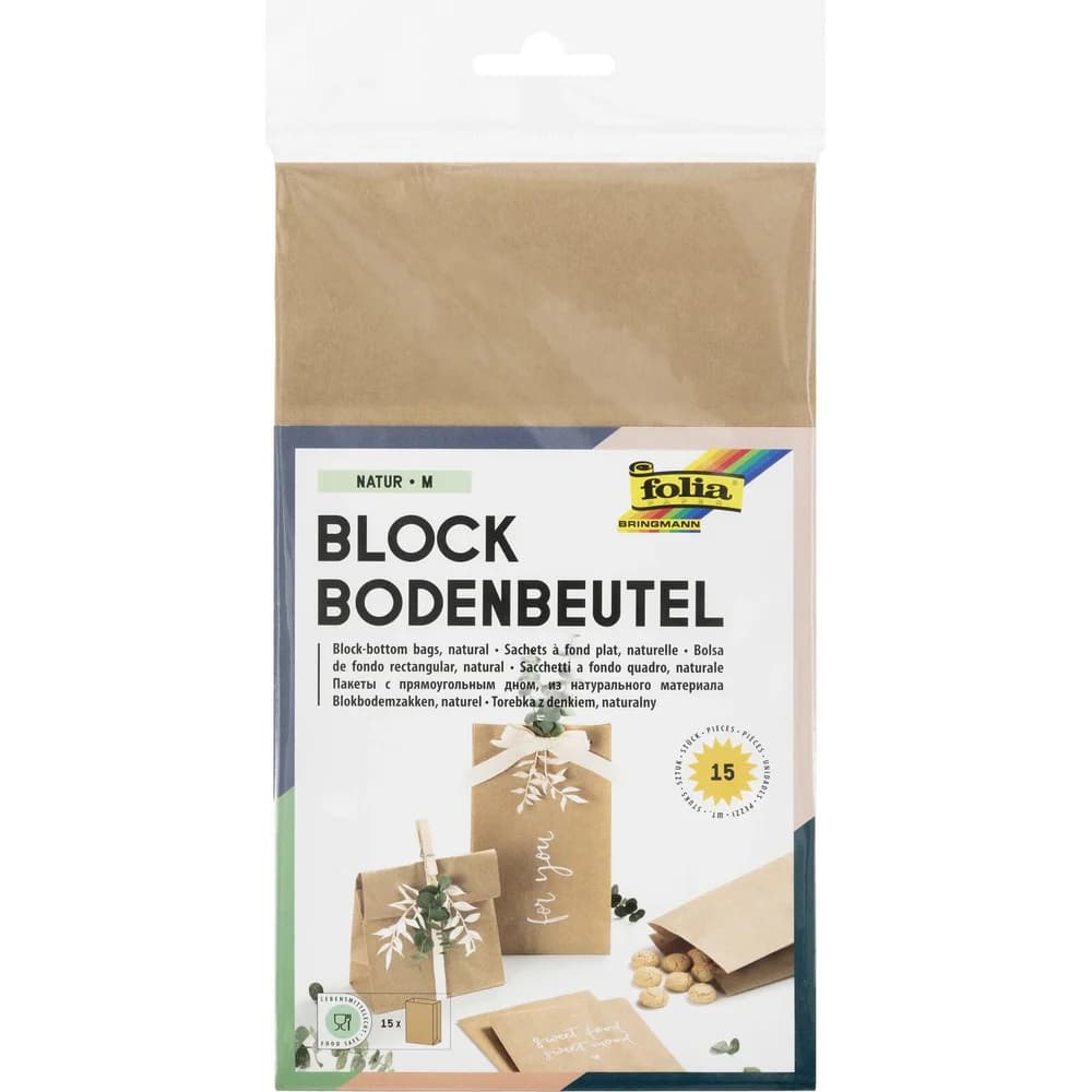 folia Faltenbeutel 12,0 x 21,0 cm braun