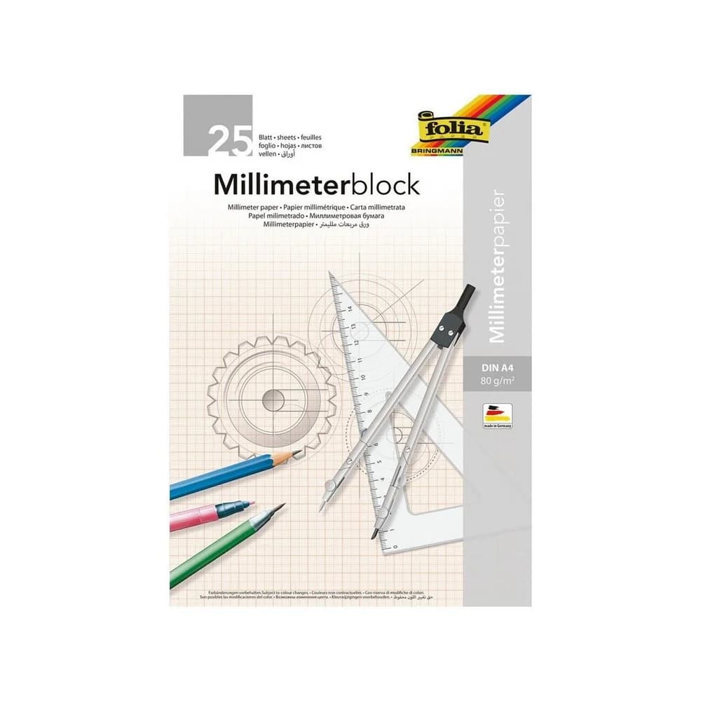 folia Millimeterblock DIN A4 Millimeter