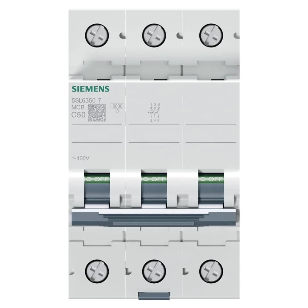 Circuit breaker 3-pole 6kA C50