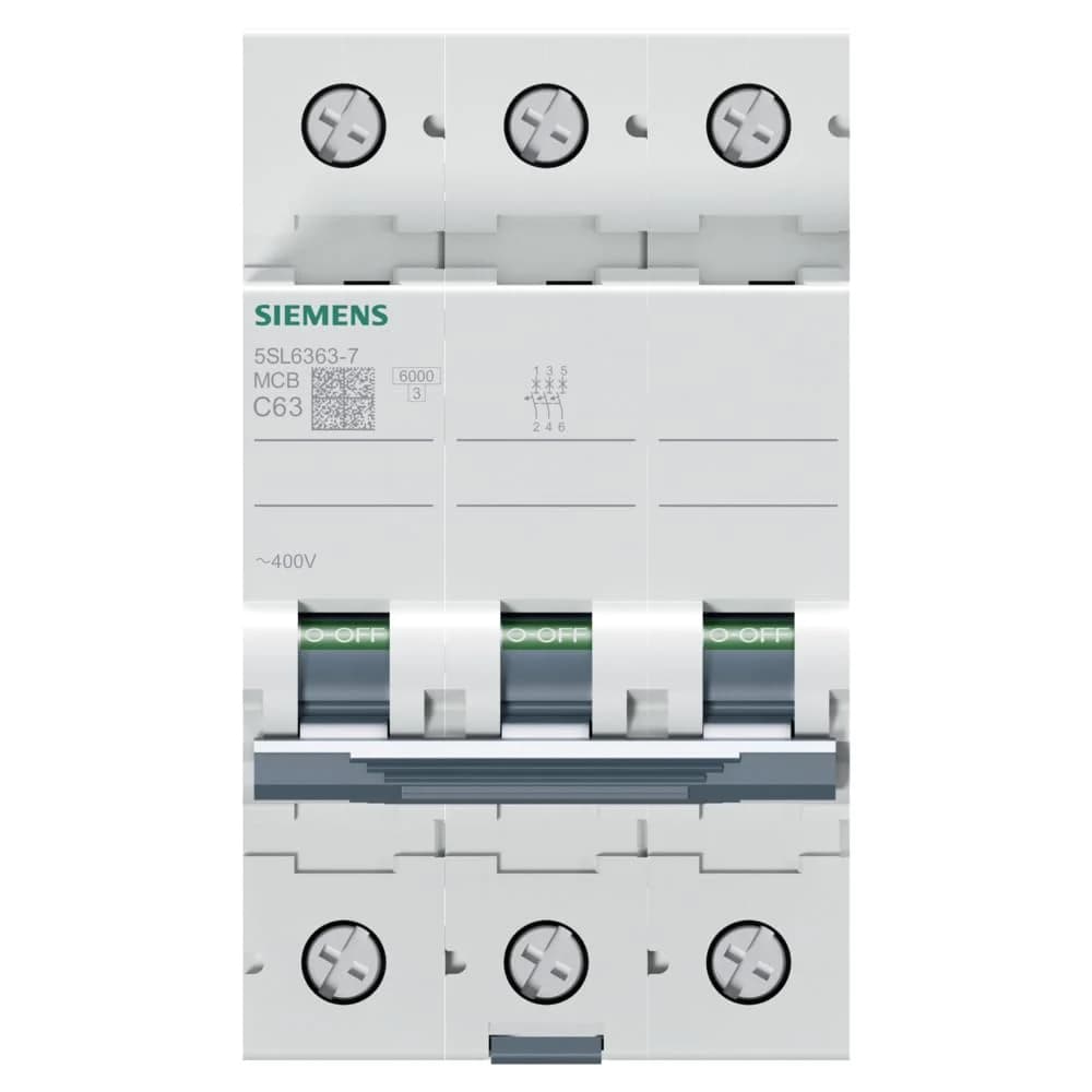 Circuit breaker 3-pole 6kA C63