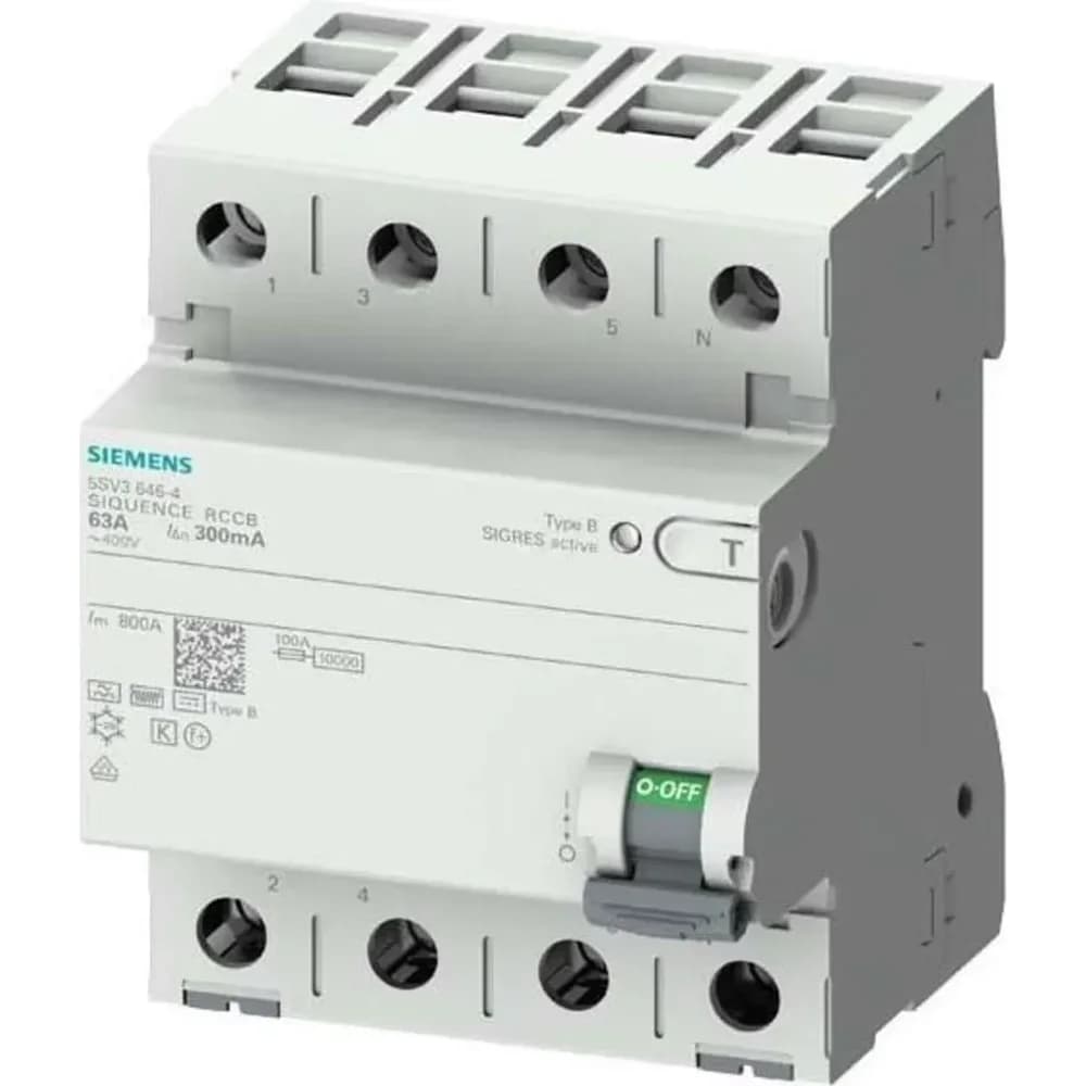Siemens FI TYP B 63/4 30MA 4TE, 10 A, IP20