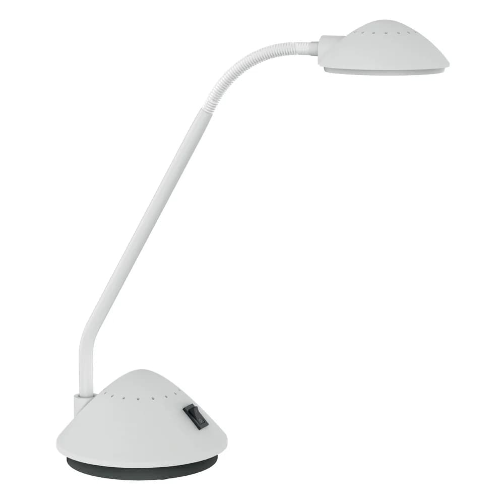 MAUL Tischleuchte MAULarc LED 3.000 K Standfuß weiß