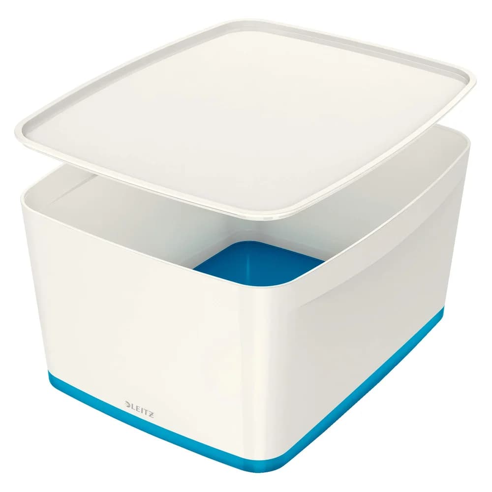 LEITZ MyBox® Groß mit Deckel, Aufbewahrungsbox 5216, 18 Liter, blau