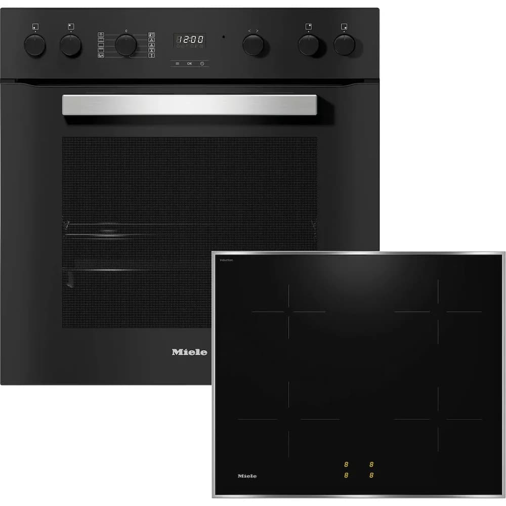Miele Herdset H 2459 I Obsidianschwarz + KM 7061 FR