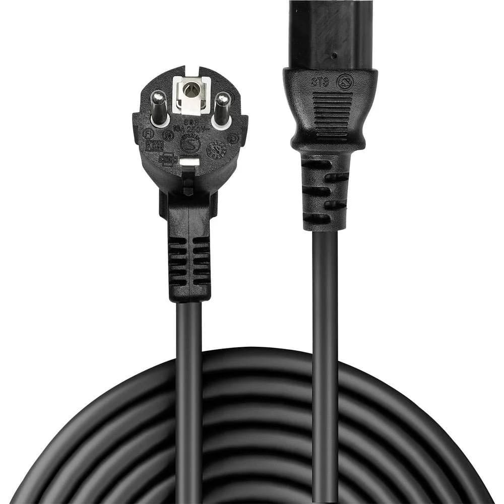 Lindy 30337 Stromkabel Schwarz 5 m CEE7/7 C13-Koppler Netzkabel