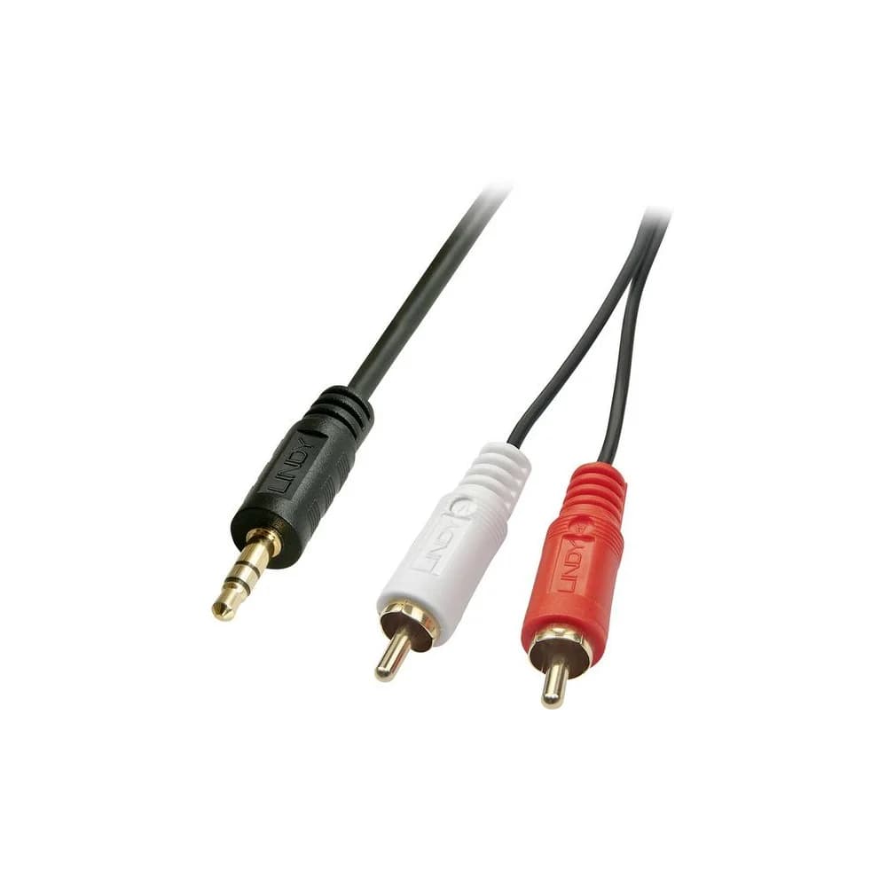 Lindy 35682 Audio-Kabel 3 m 2 x RCA 3.5mm Schwarz