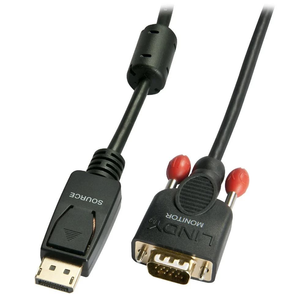 Lindy 41941 Videokabel-Adapter 1 m DisplayPort VGA (D-Sub) Schwarz