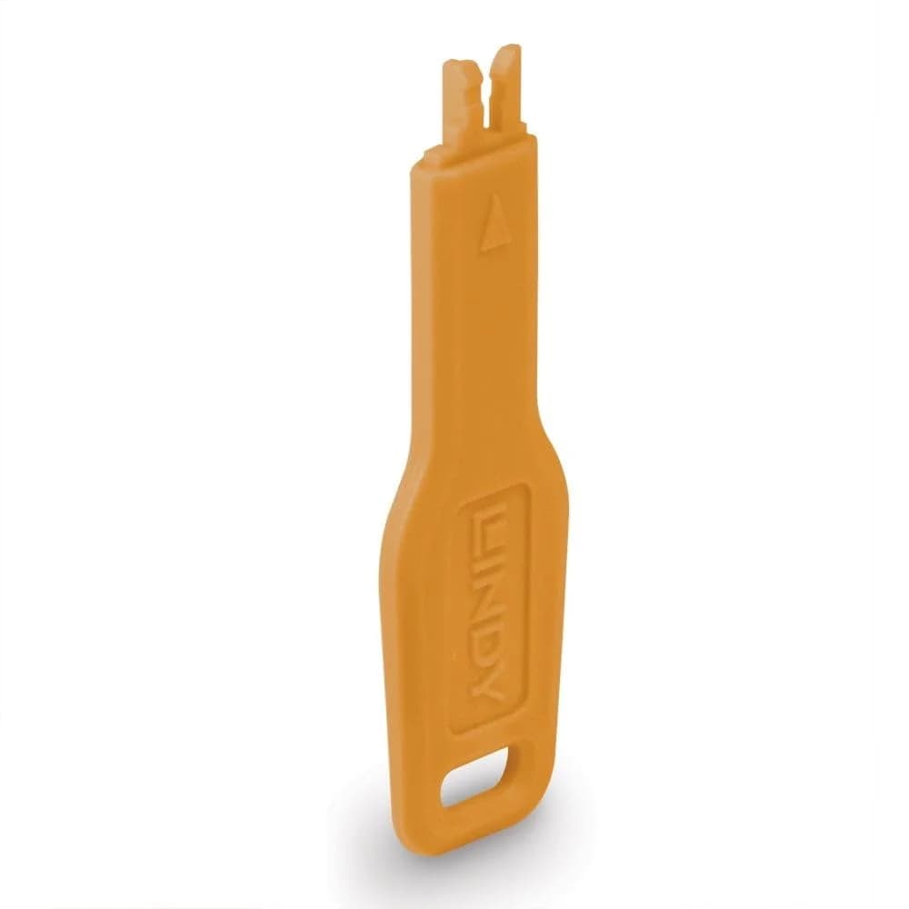 Lindy Laptopschloss 47896 Schnittstellenblockierung Türblockierschlüssel RJ-45 Orange