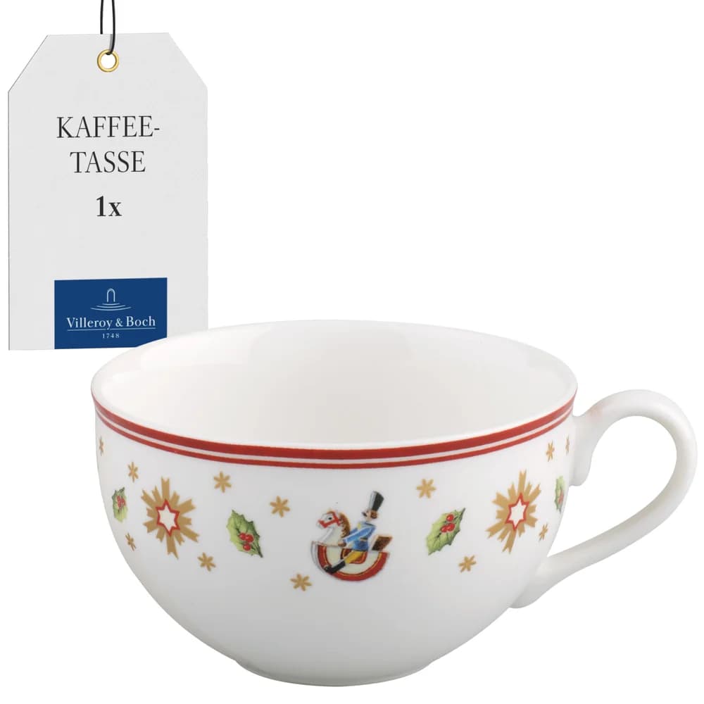 Villeroy & Boch Kaffeetasse TOY'S DELIGHT, 170 ml - Rot - Weiß - Porzellan