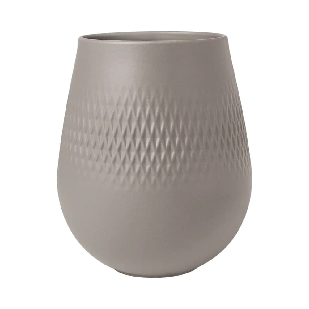 Villeroy & Boch Manufacture Collier taupe Vase Carré klein 12,5x12,5x14cm