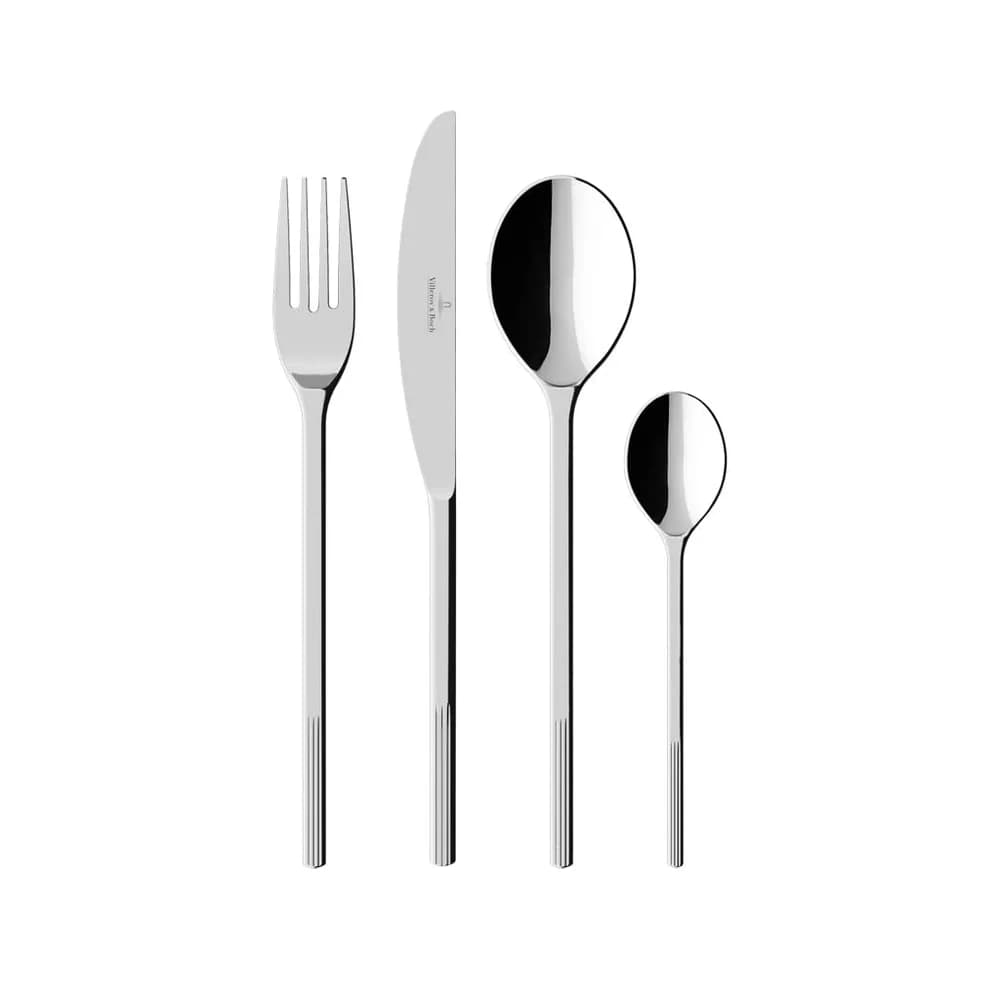 Villeroy & Boch Besteck-Set Afina Besteckset 24tlg, Edelstahl silberfarben