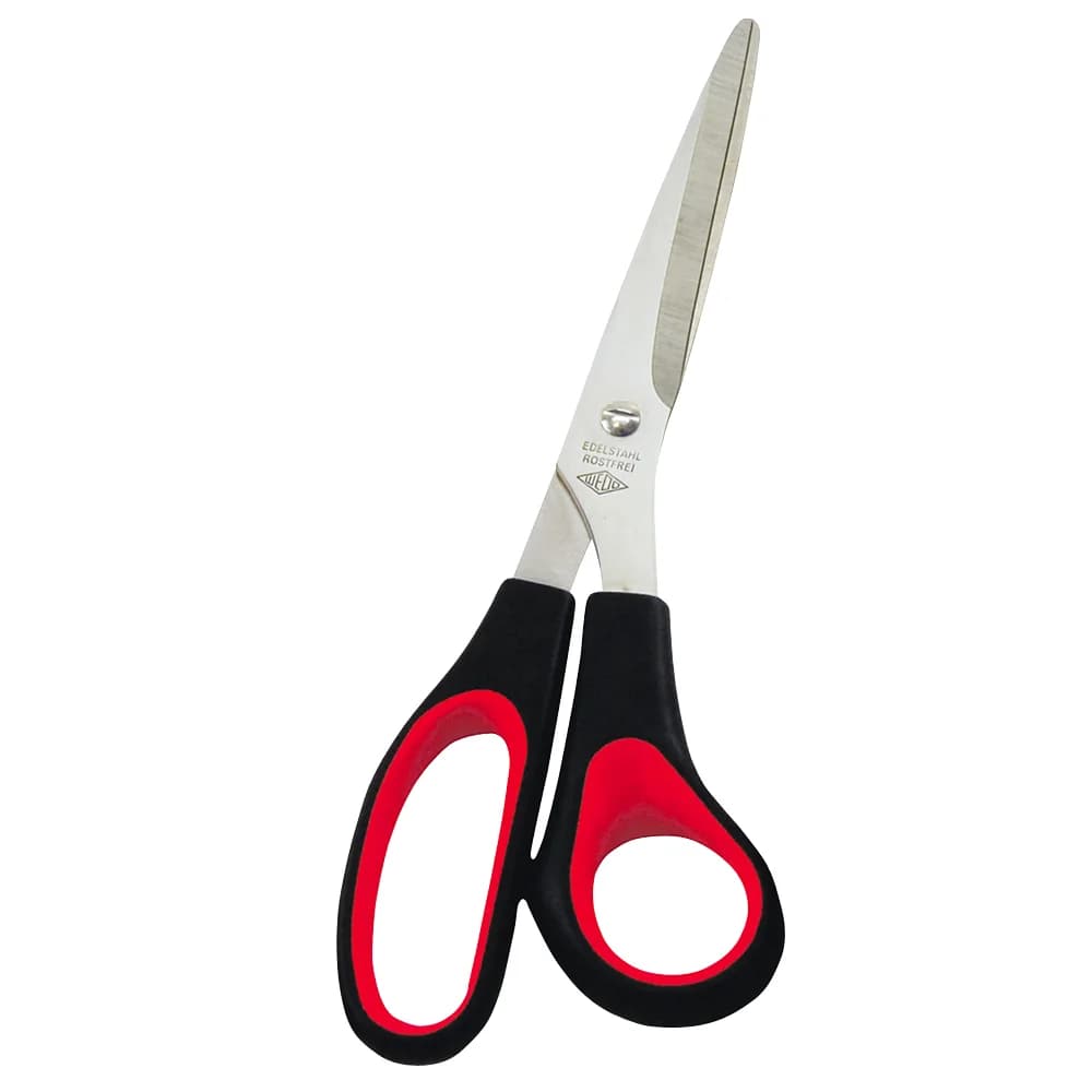 WEDO Schere 9768 21,0cm Edelstahl Softgriff schwarz/rot