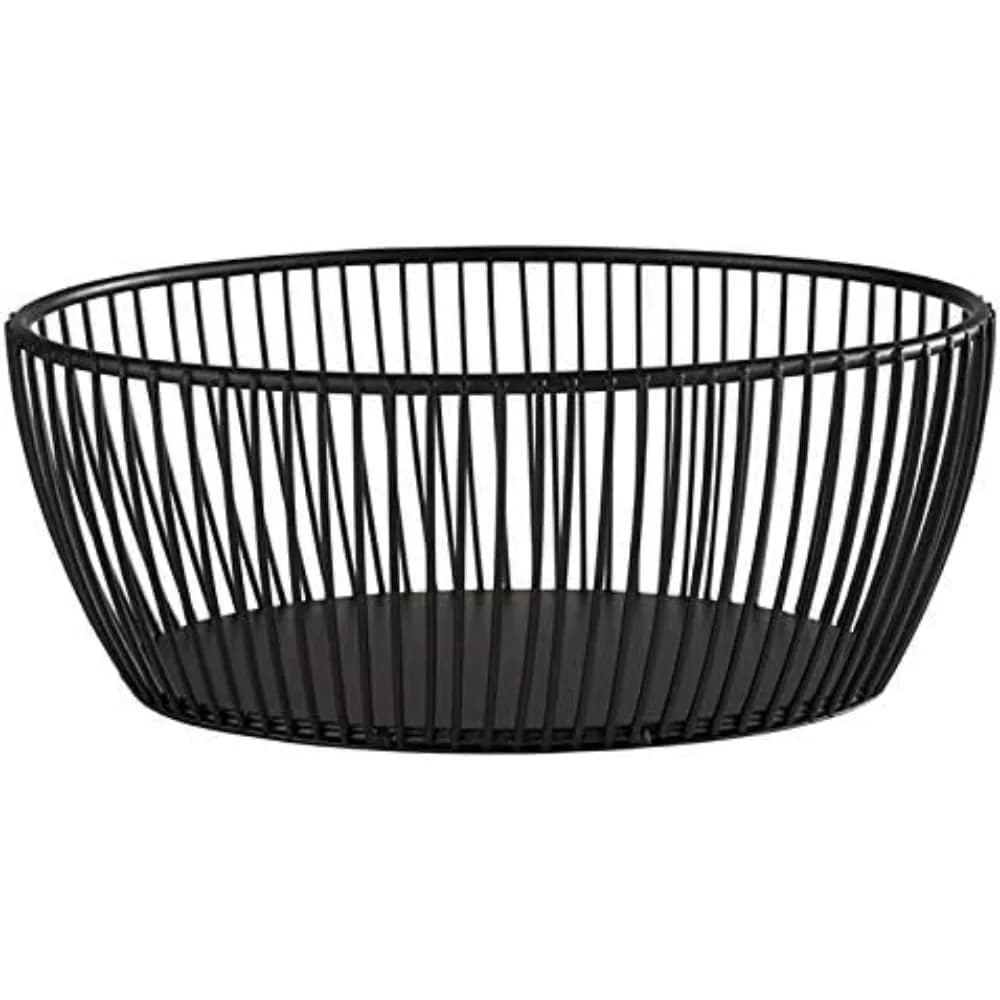 APS "SVART" Brot- und Obstkorb, Höhe: 8 cm 30422 , 1 Korb, Farbe: schwarz