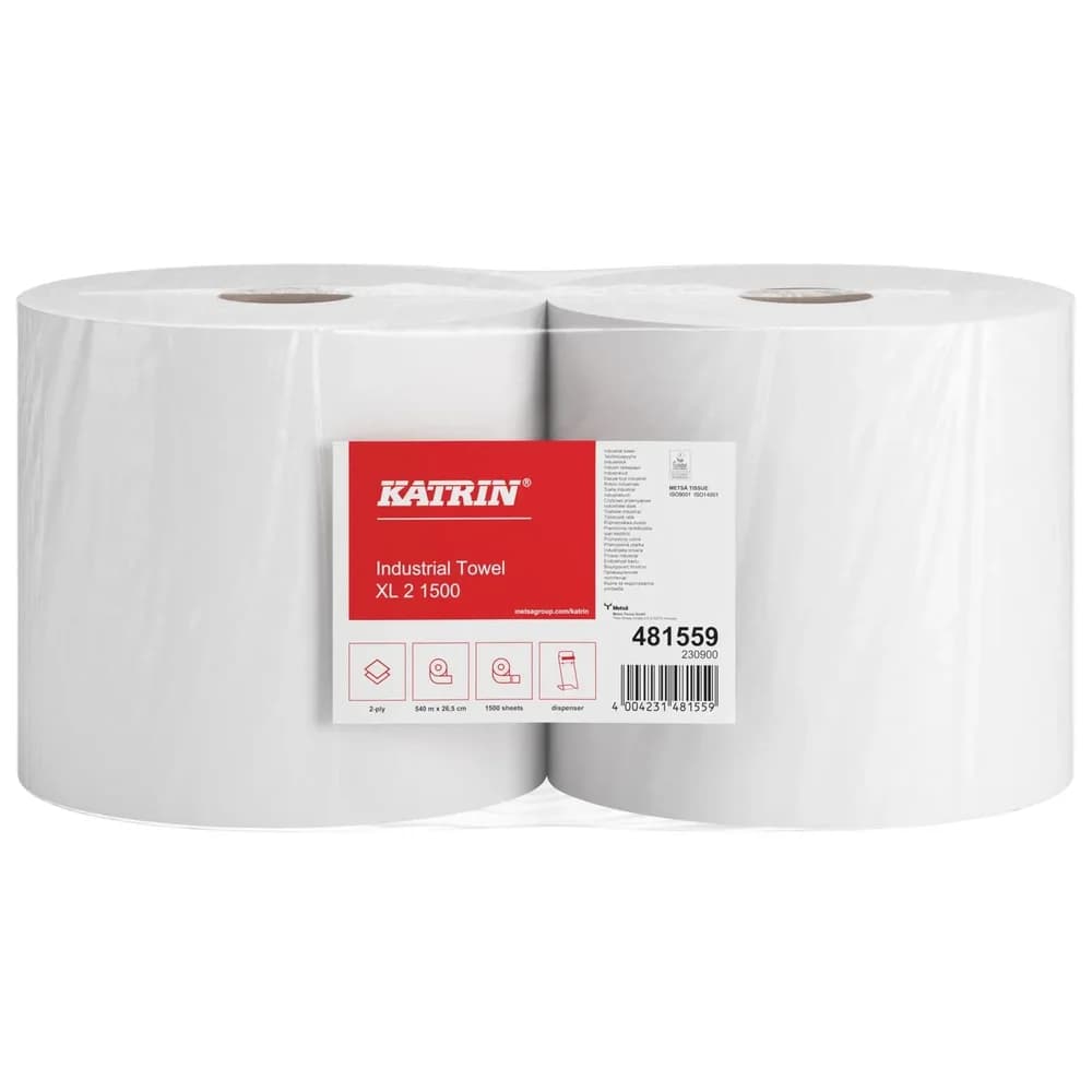 KATRIN® Industrieputzrolle XL, 2-lagig, weiß