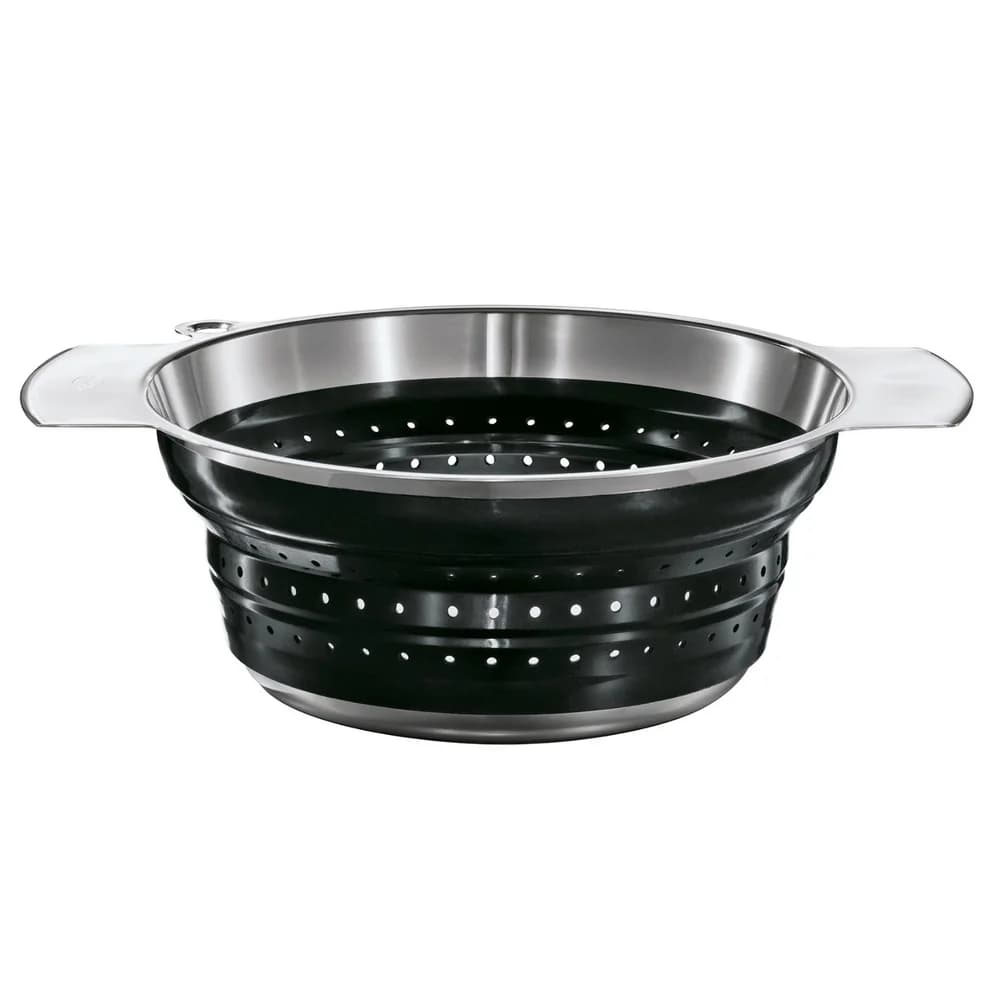 RÖSLE Seiher faltbar ∅24cm - schwarz|silber