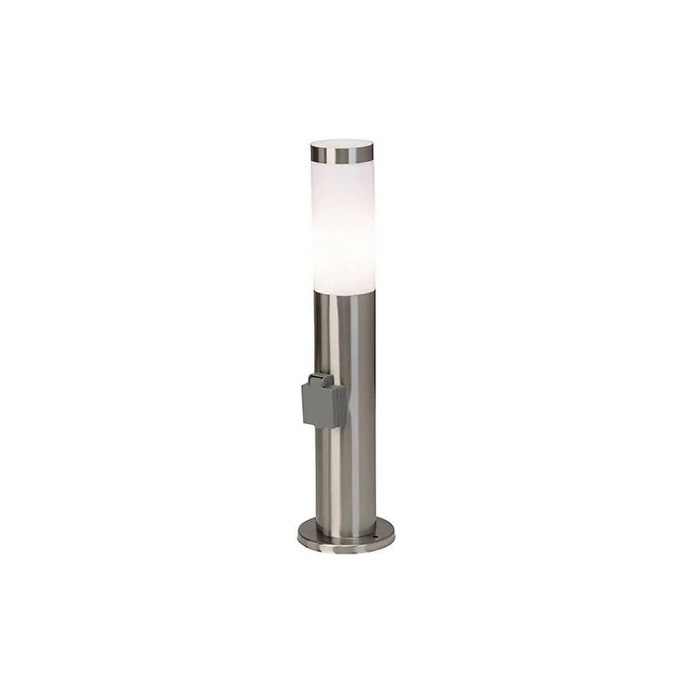 Brilliant Sockelleuchte "Chorus" Kunststoff, grau+silber, 20W, IP44, L135mm, wassergeschützt silberfarben