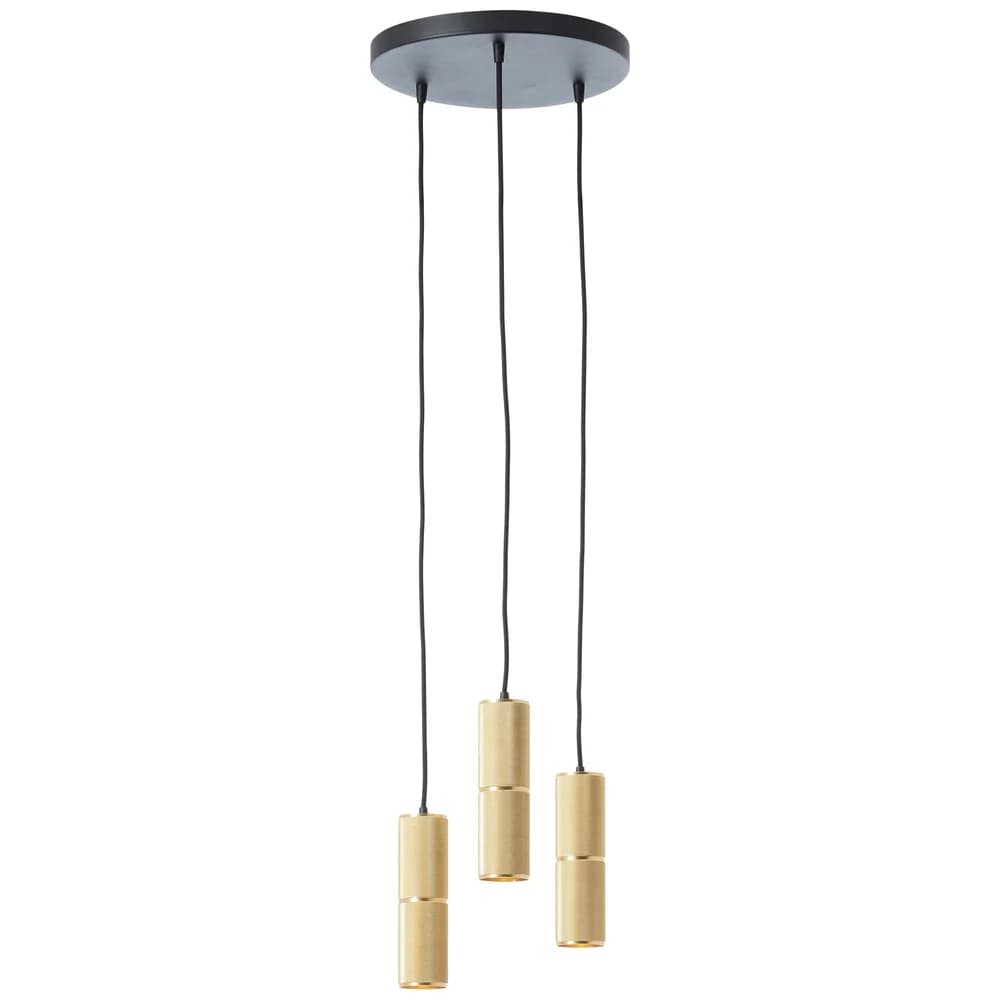 Brilliant Pendelleuchte Marty LED-Pendellampe , D: 30 cm , 3x 350 lm , 3000 K , schwarz/matt goldfarben