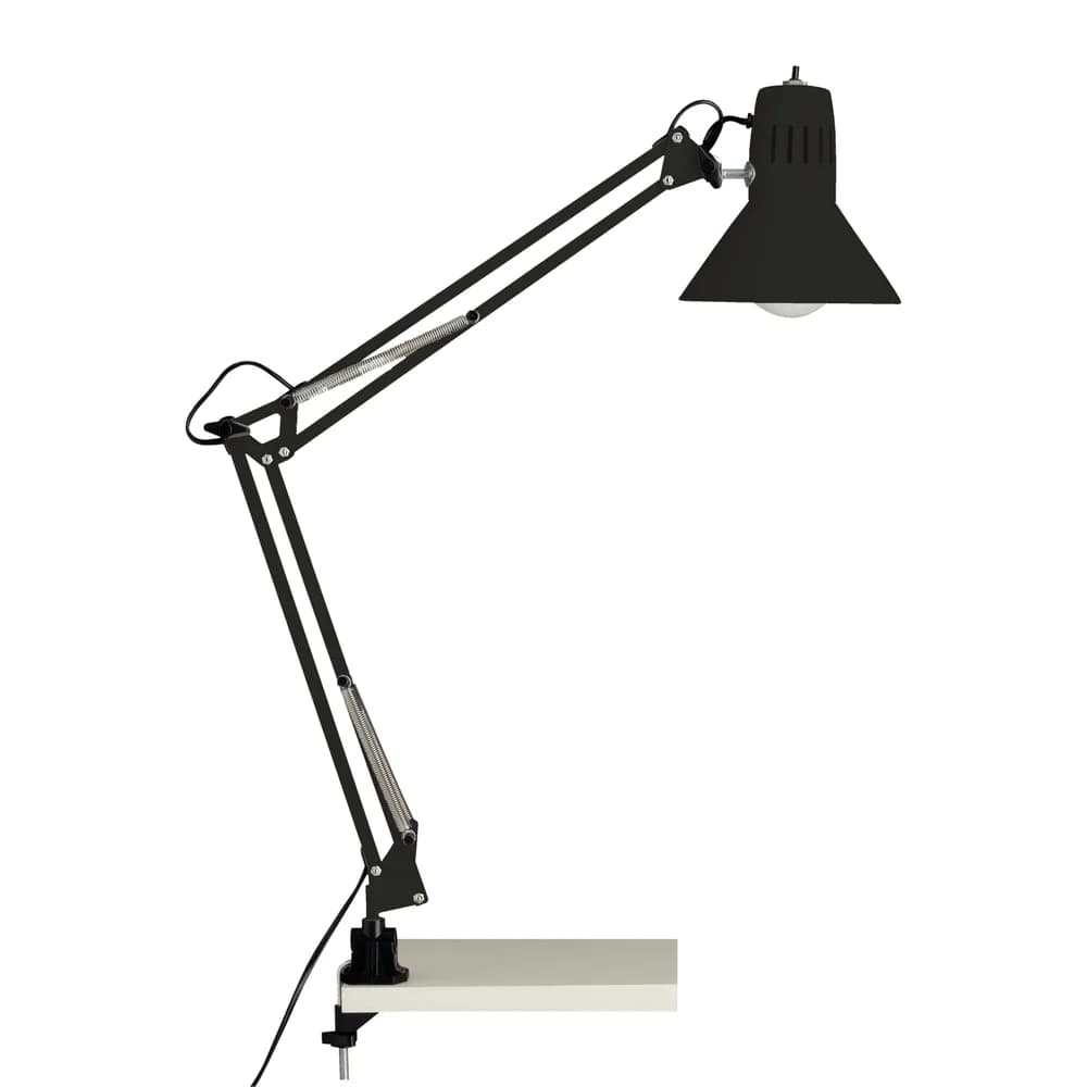 BRILLIANT HOBBY Schreibtischklemmleuchte 70 cm Metall Schwarz, 10802/06