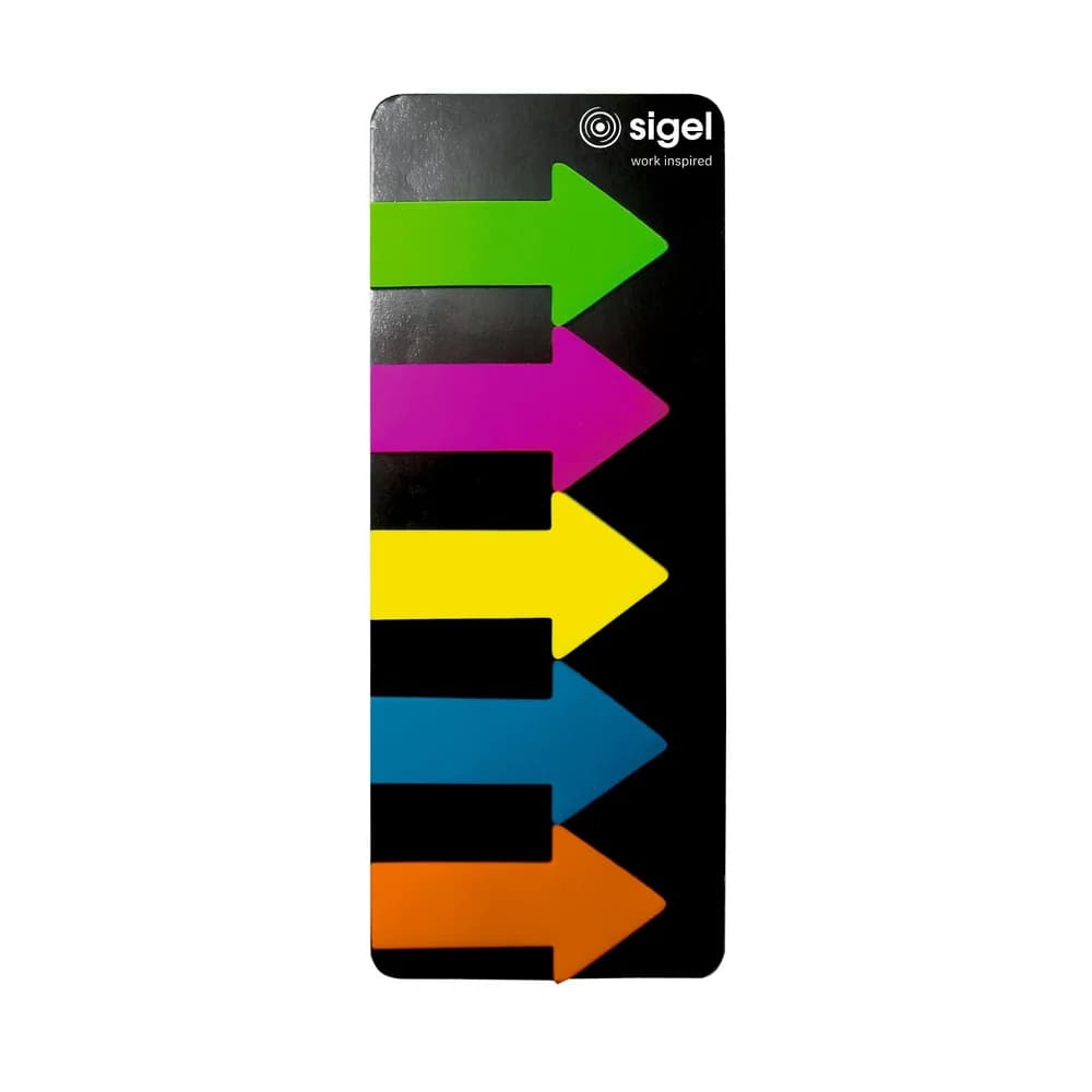 Sigel® HN600 Haftmarker Film grün blau pink gelb orange 25x45 mm 125 Streifen