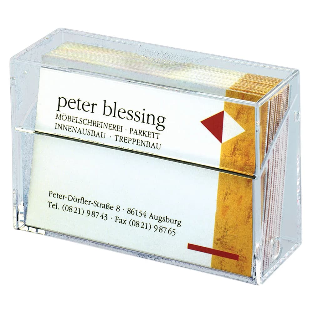 Sigel Visitenkartenbox VA110 max. 100Karten Polystyrol glasklar