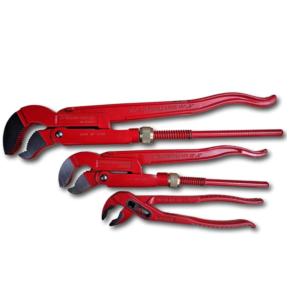ROTHENBERGER Zangenset - Eckrohrzange 1" und 1.1/2", Wapu 10" - 070140X