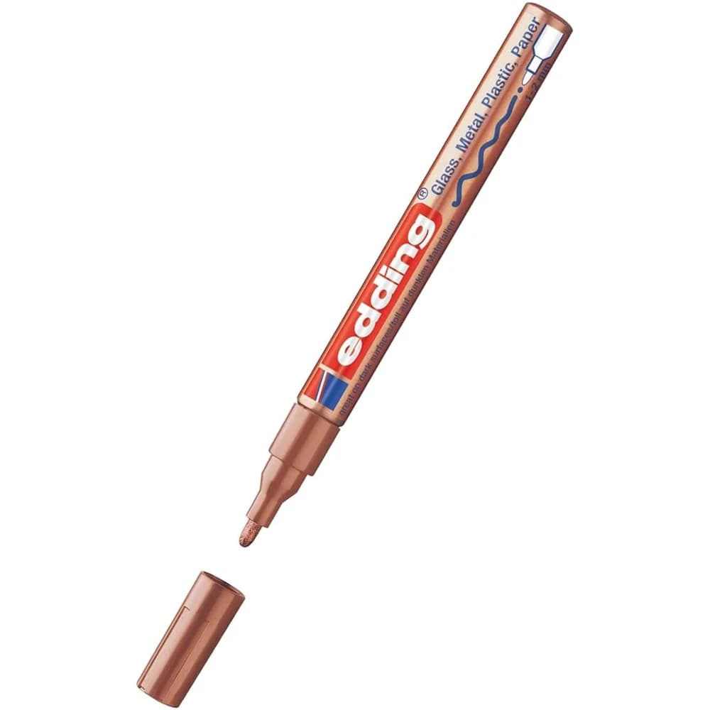 edding 751 Permanent Lackmarker Kupfer Fein Rundspitze 1 - 2 mm Wasserbeständig