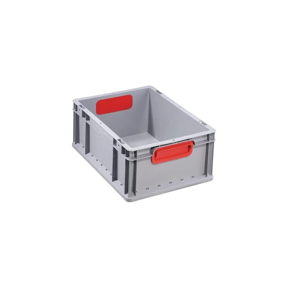 ALLIT EuroBox 417 400x300x170mm Griffe geschliffen grau/rot