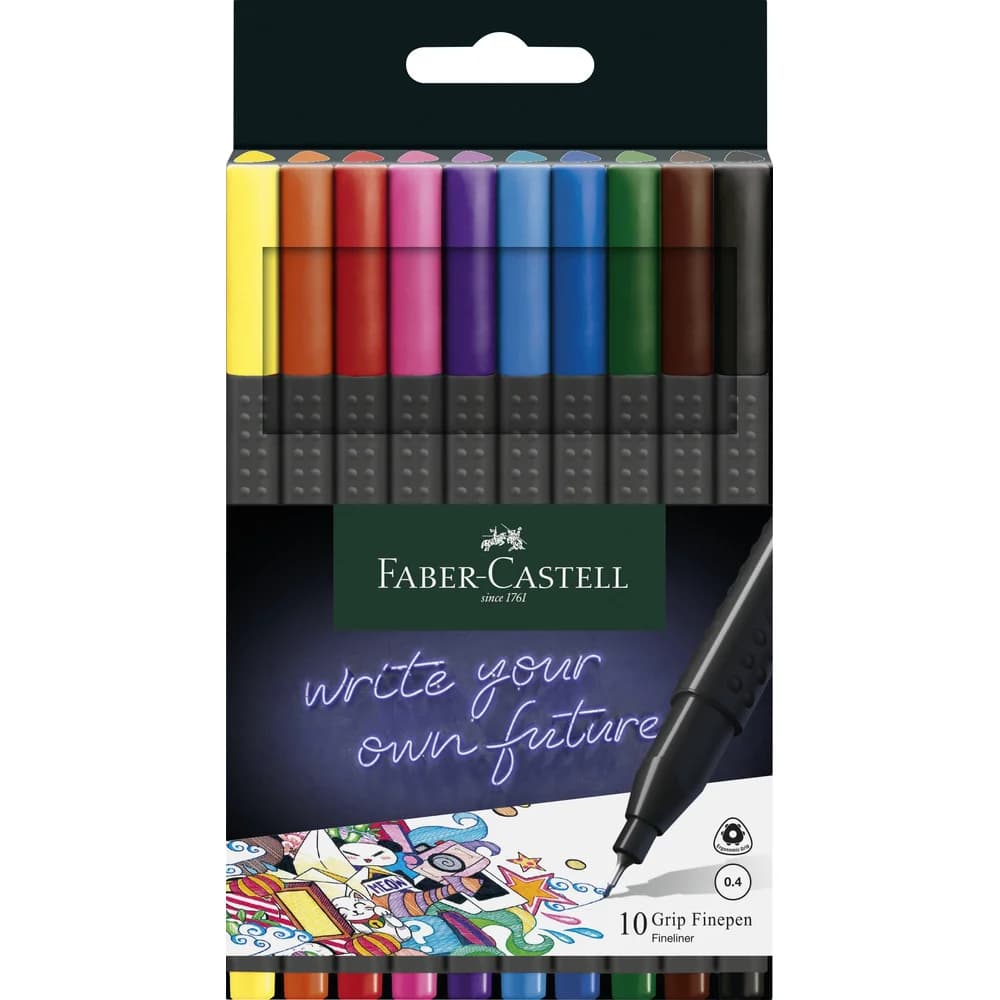 Faber-Castell Fineliner Fineliner Grip Finepen 10er-Sc.