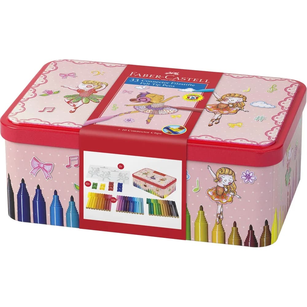Faber-Castell Filzstift Faber-Castell Filzstifte Connector Ballerinabox 33er Set