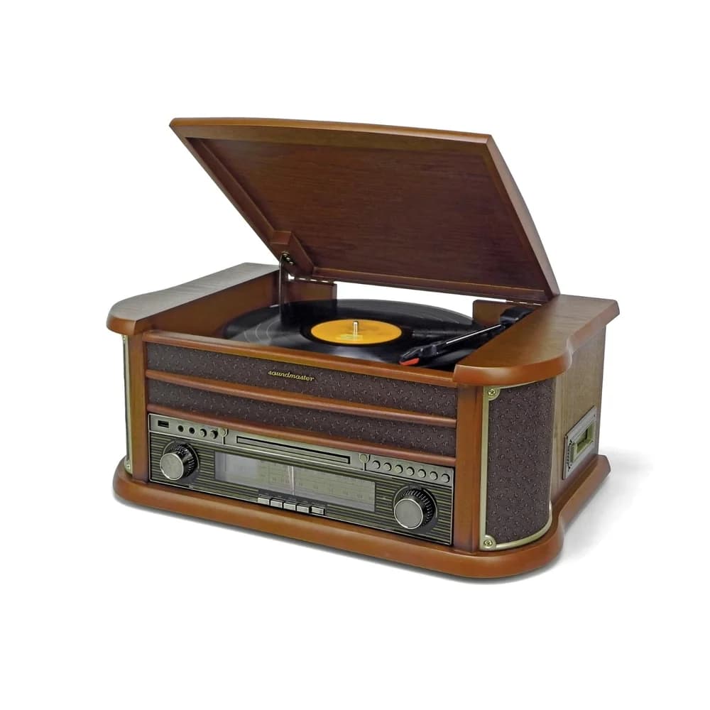 Soundmaster Audio-System NR560 HiFi-System mit Plattenspieler und CD-Player